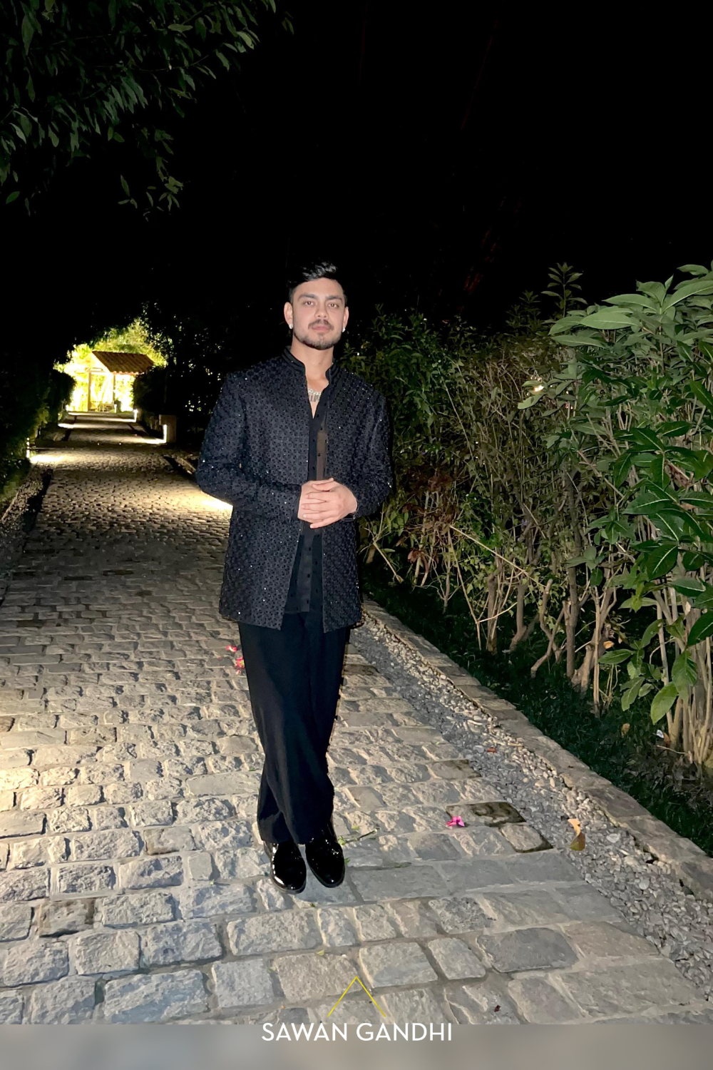 ISHAN KISHAN IN BLACK BANDHGALA