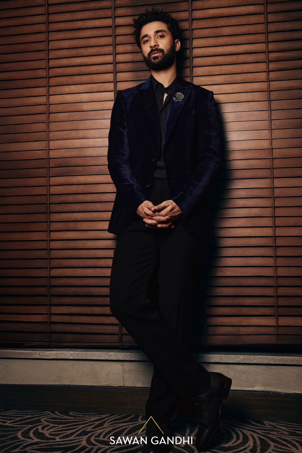 Raghav Juyal in Navy Blue Velvet Jacket