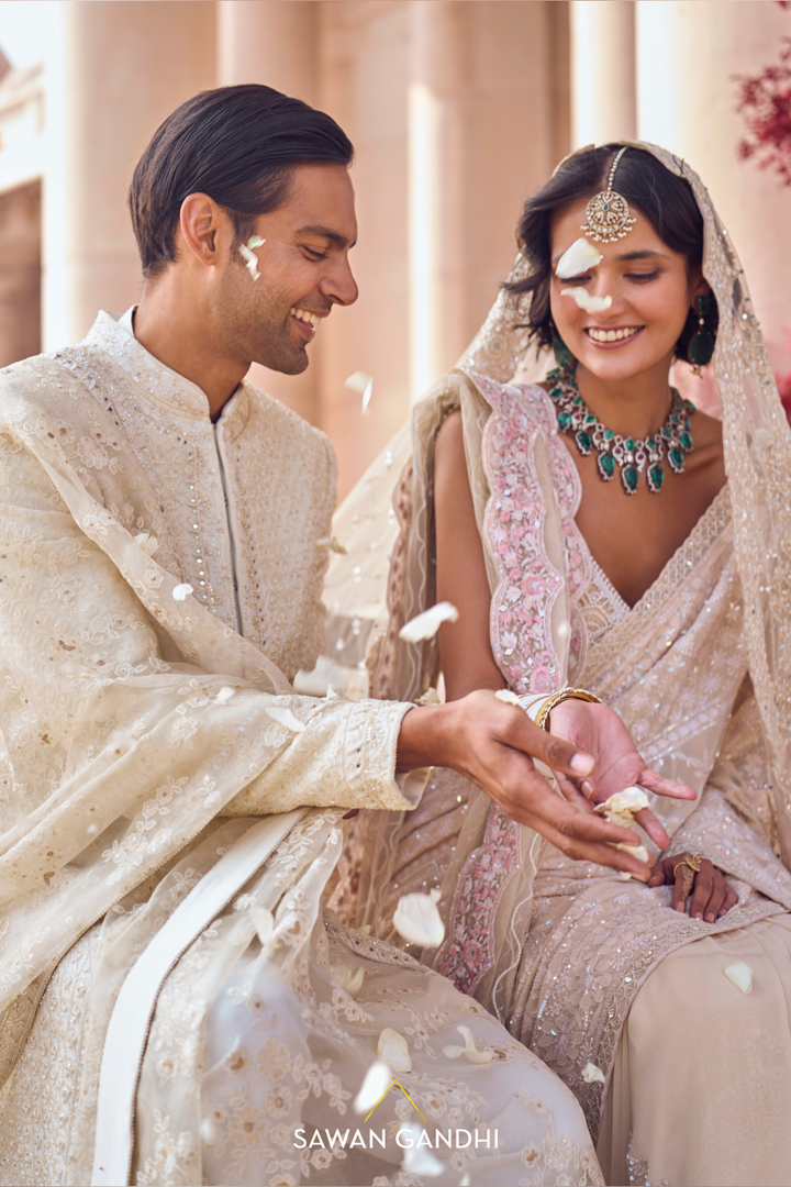 IVORY TEEN PATTI SHERWANI