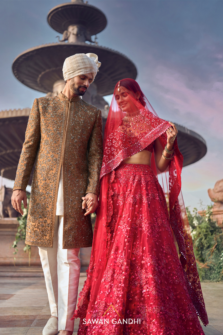 COFFEE GOLD SHERWANI