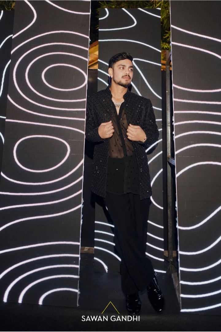 ISHAN KISHAN IN BLACK BANDHGALA