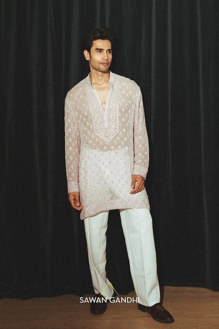 Rohit Khandelwal in Lilac Chikankari Shimmer Kurta