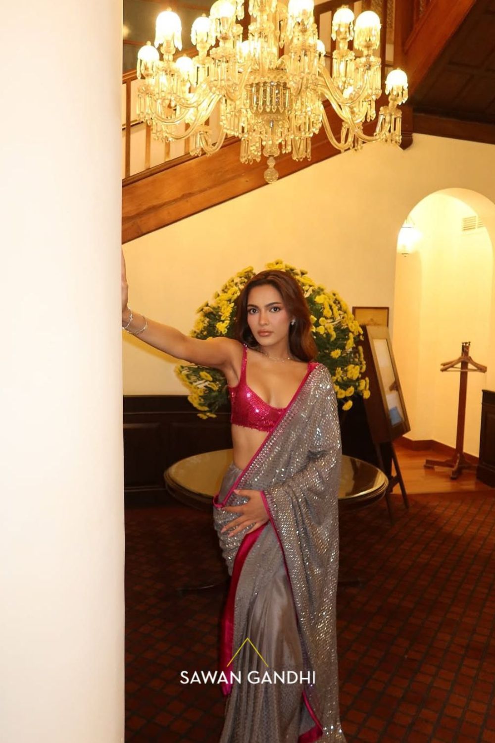 Meera Sakrani in Grey Kashti Saree