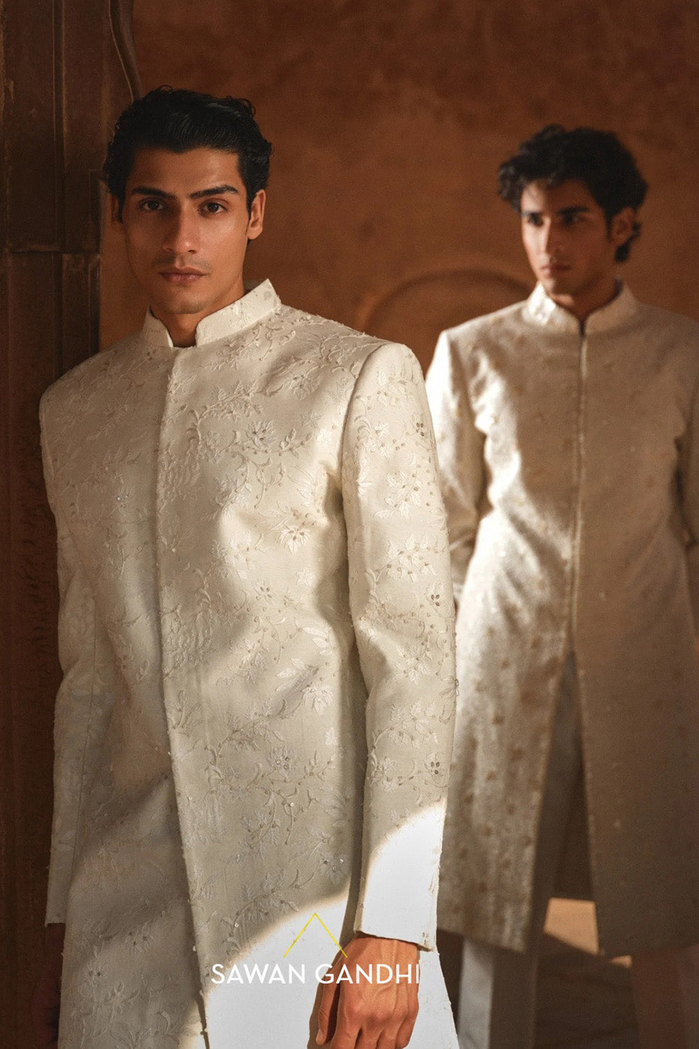Lotus jaal sherwani set