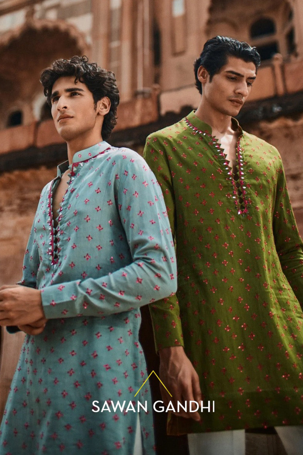 Moss green Bandhani kurta set