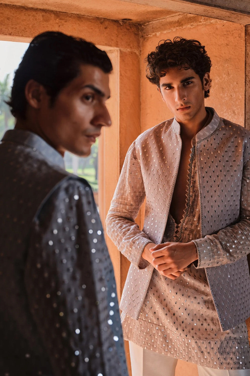 Grey Nehru kurta set