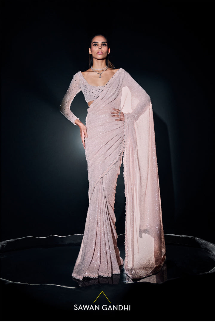 Rakul Preet In Blush pink sequins saree