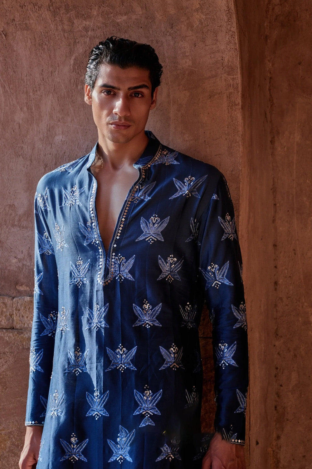 Blue Shiburi kurta set