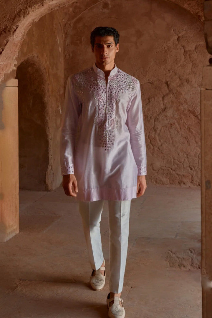 Lilac Appliqué kurta