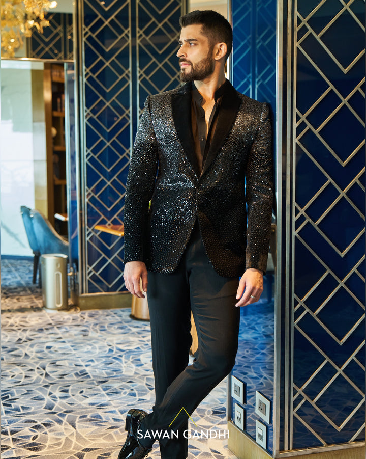 Black shimmer Jacket