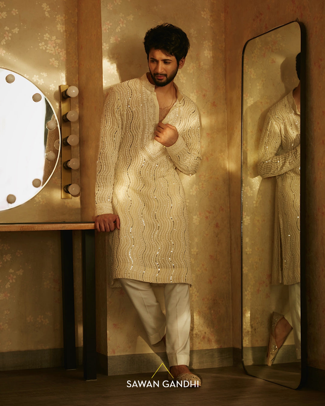 Rohit saraf in Ivory wavw Chikankari kurta