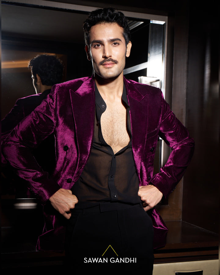 Mulberry velvet jacket