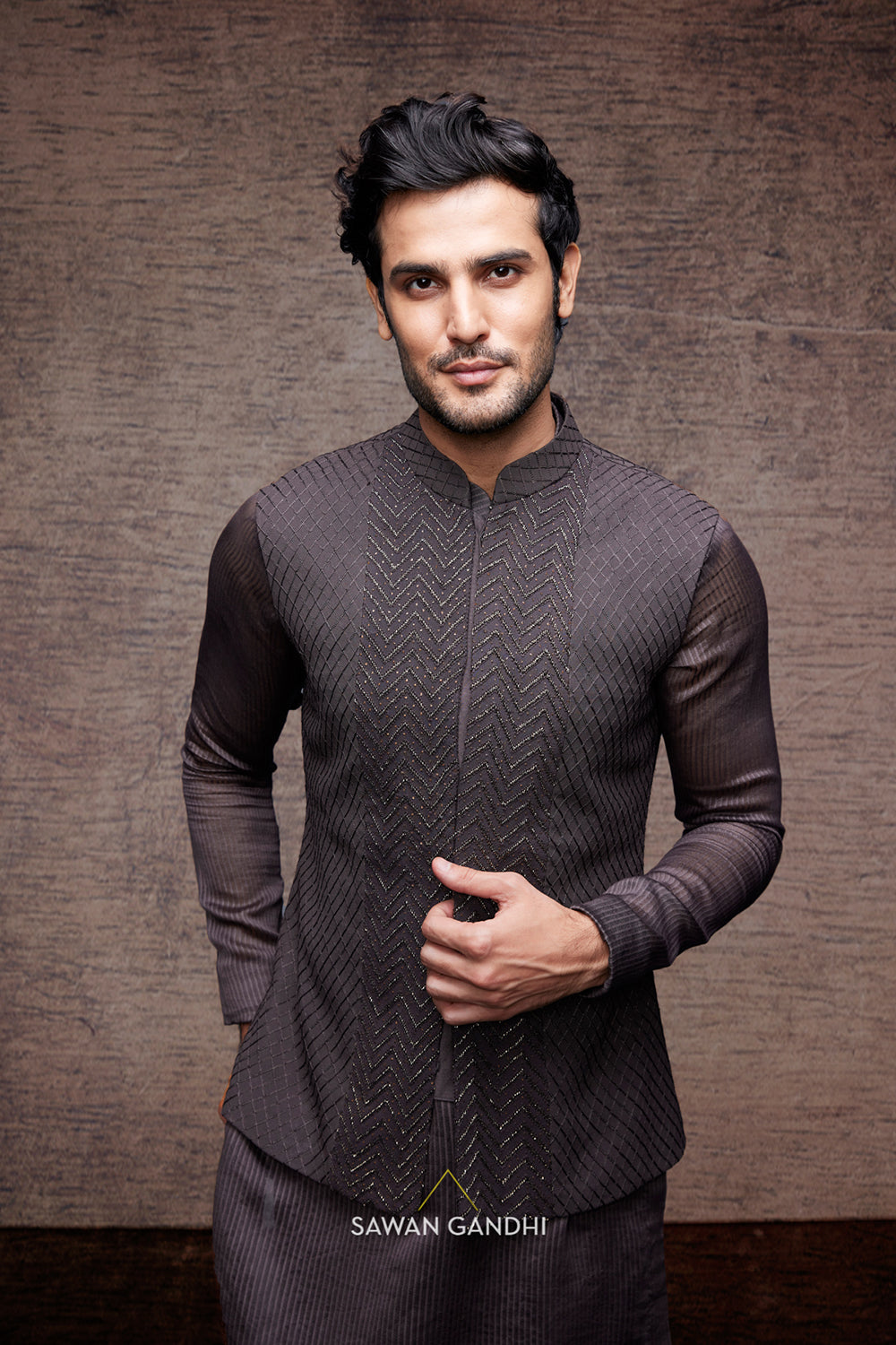 Taupe nehru set